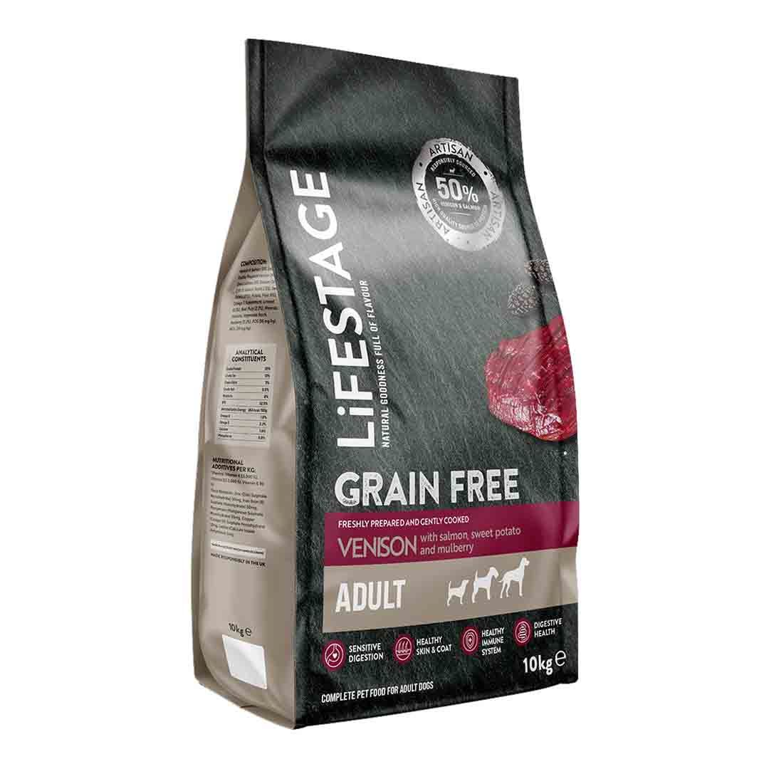 Lifestage Adult, Grain Free Venison with Salmon, Sweet Potato