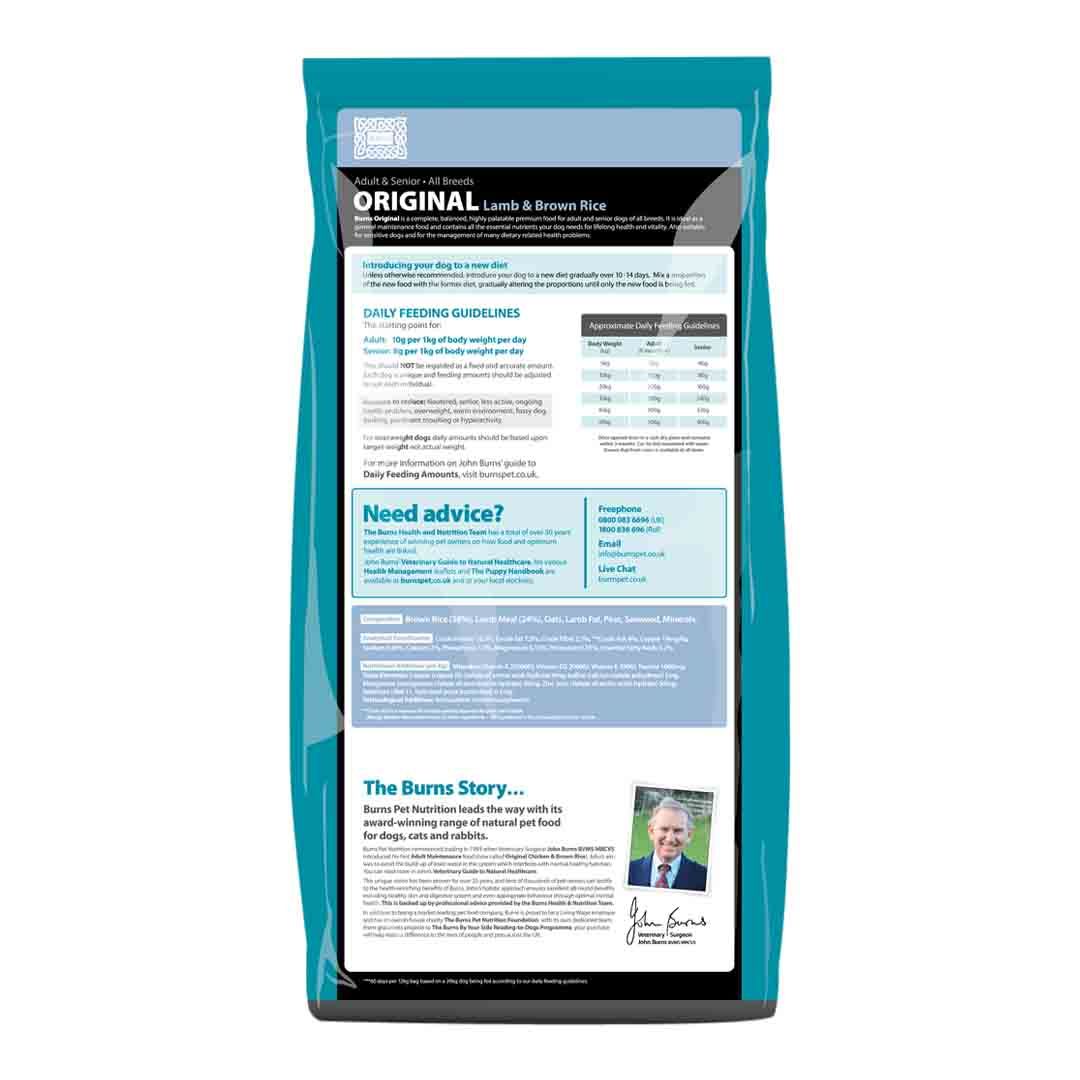 Burns Original Lamb 12kg Dry Dog Food