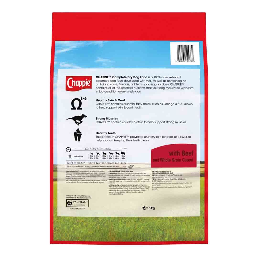 Chappie With Beef And Wholegrain Cereal 15kg Dry Dog Food