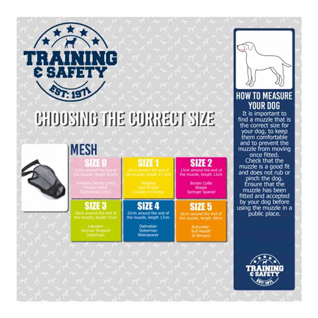 Ancol Mesh Dog Muzzle Size Dog Muzzles