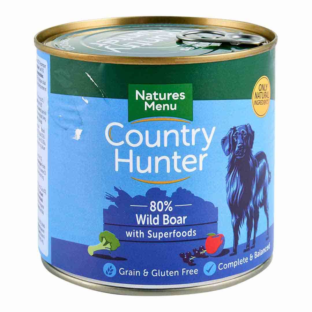 Natures Menu Country Hunter Dog Food Can Wild Boar 600g Wet Dog Food