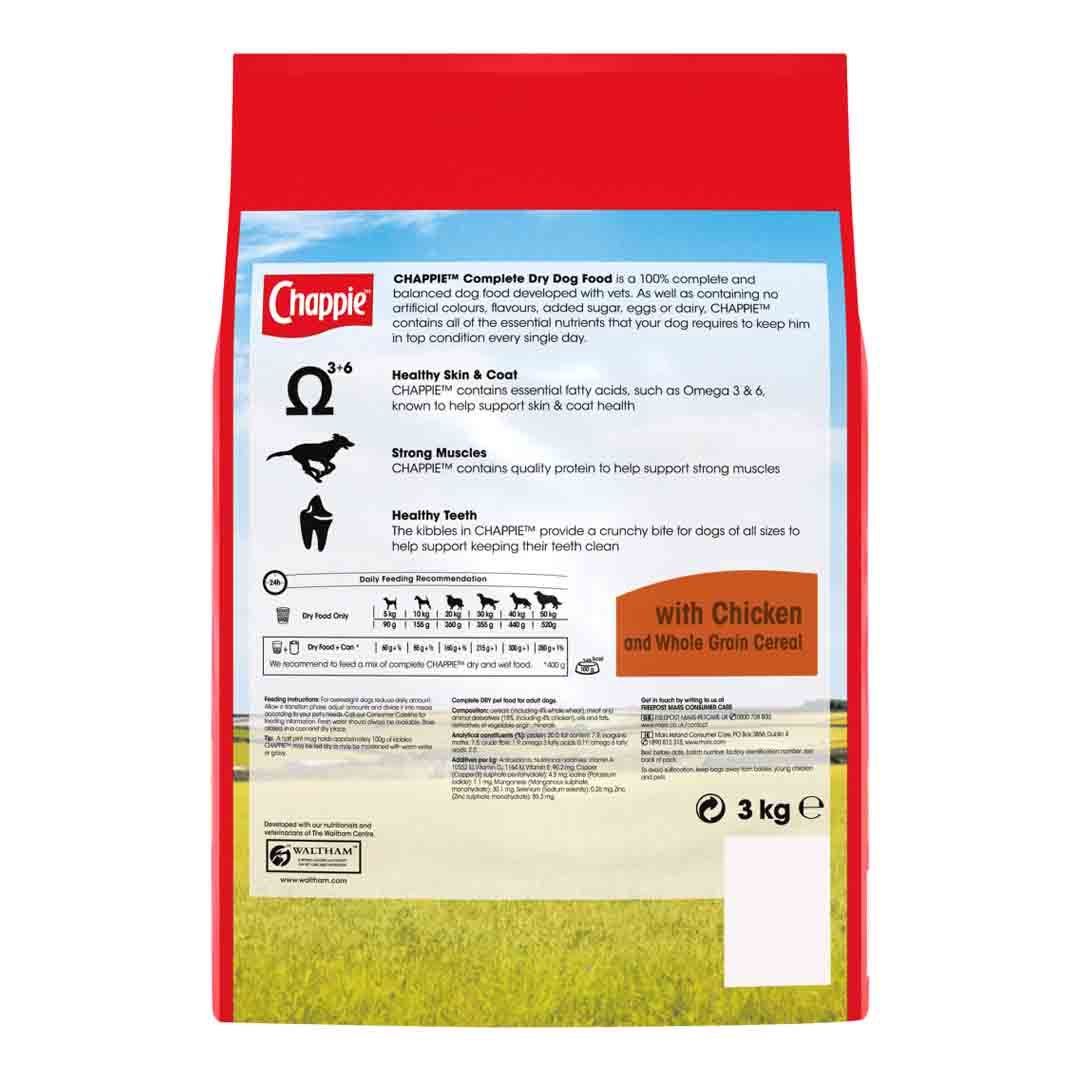 Chappie Dry with Chicken and Whole Grain Cereal 3kg Dry Dog Food