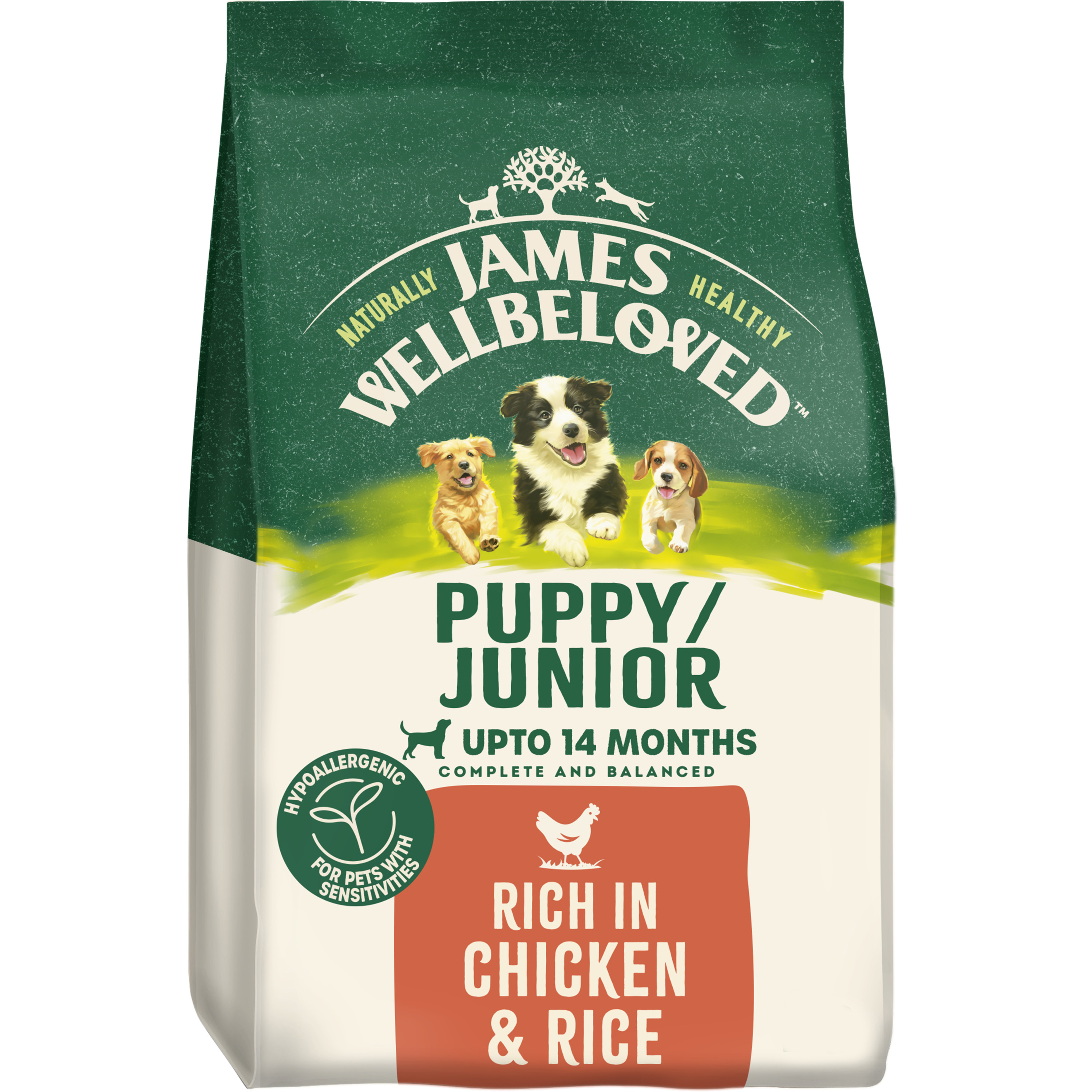 James Wellbeloved James Wellbeloved 38 Chicken Puppy Dry Dog Food pet food packaging