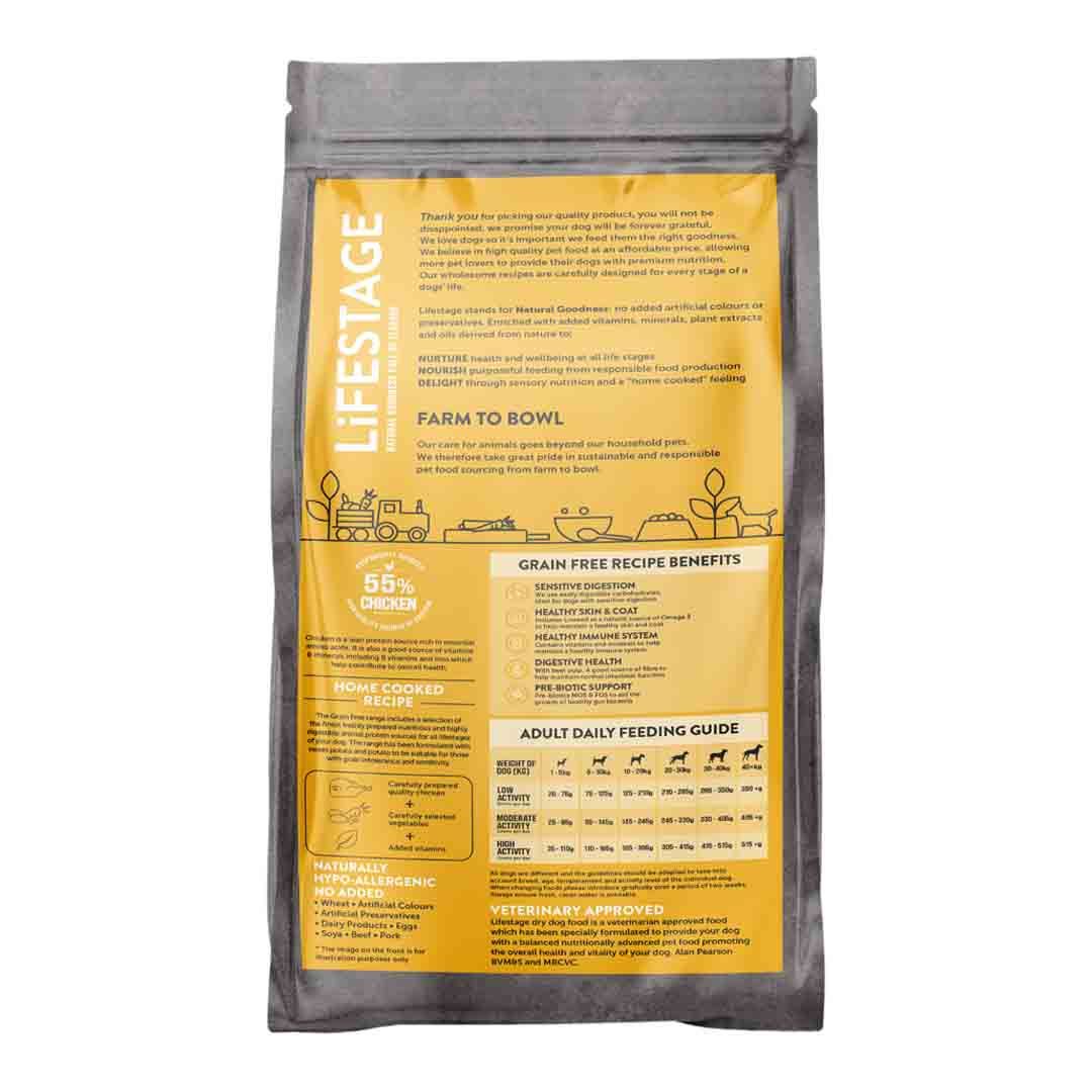 Lifestage Grain Free Chicken with Sweet Potato and Herbs Dog Food 12kg