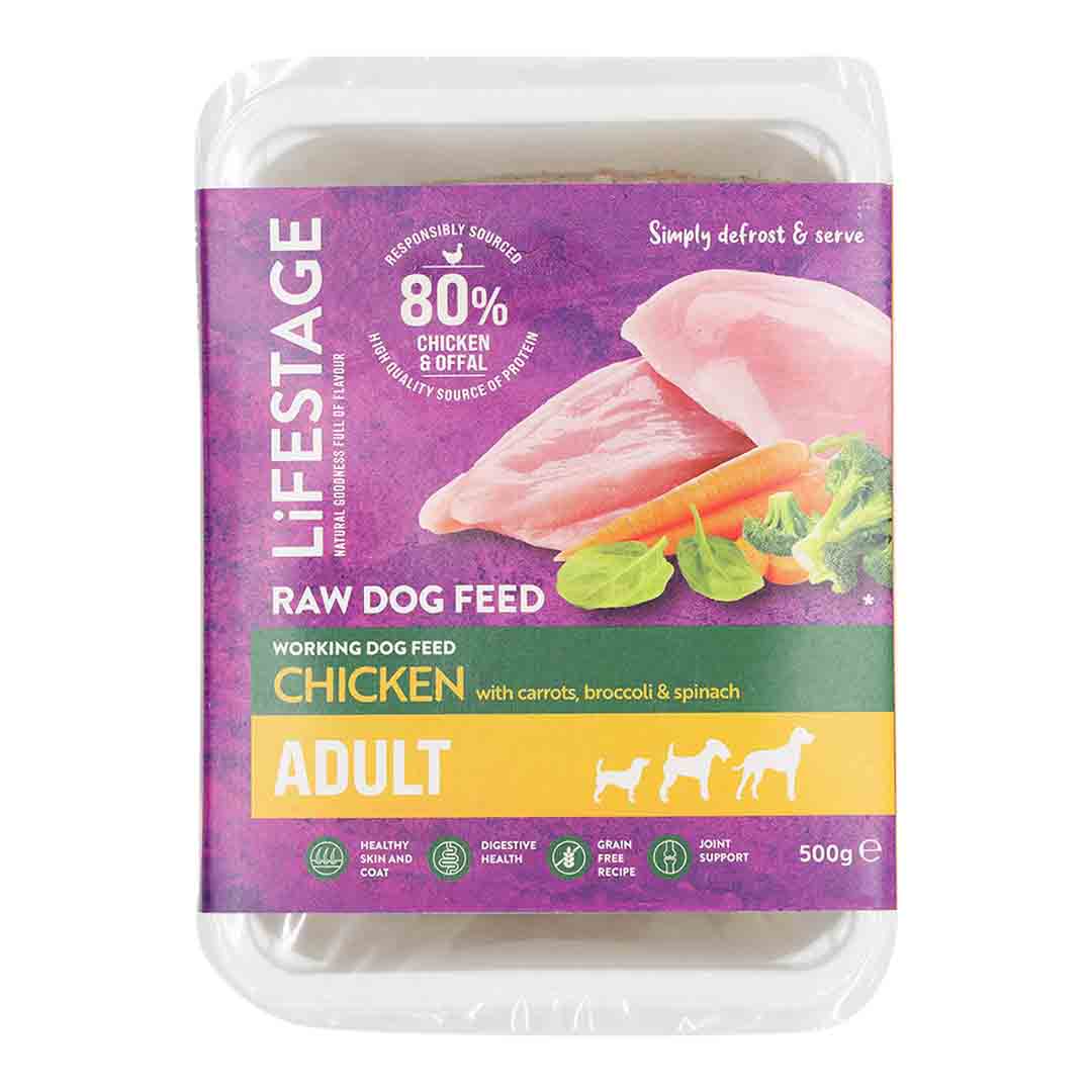 Lifestage Lifestage Raw Chicken Adult Dry Dog Food pet food packaging