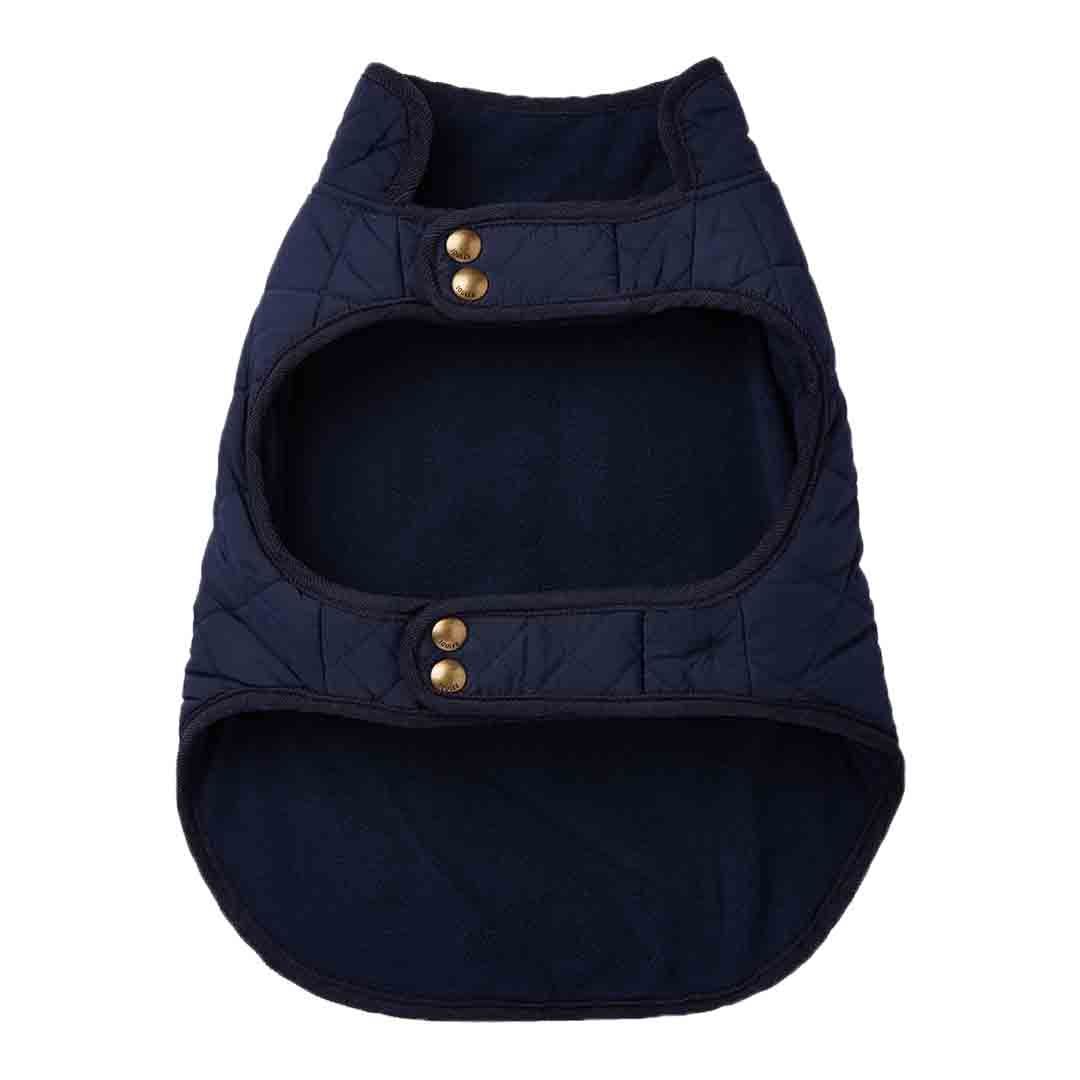 Joules Navy Quilted Coat Small Puppy Coats & Clothing
