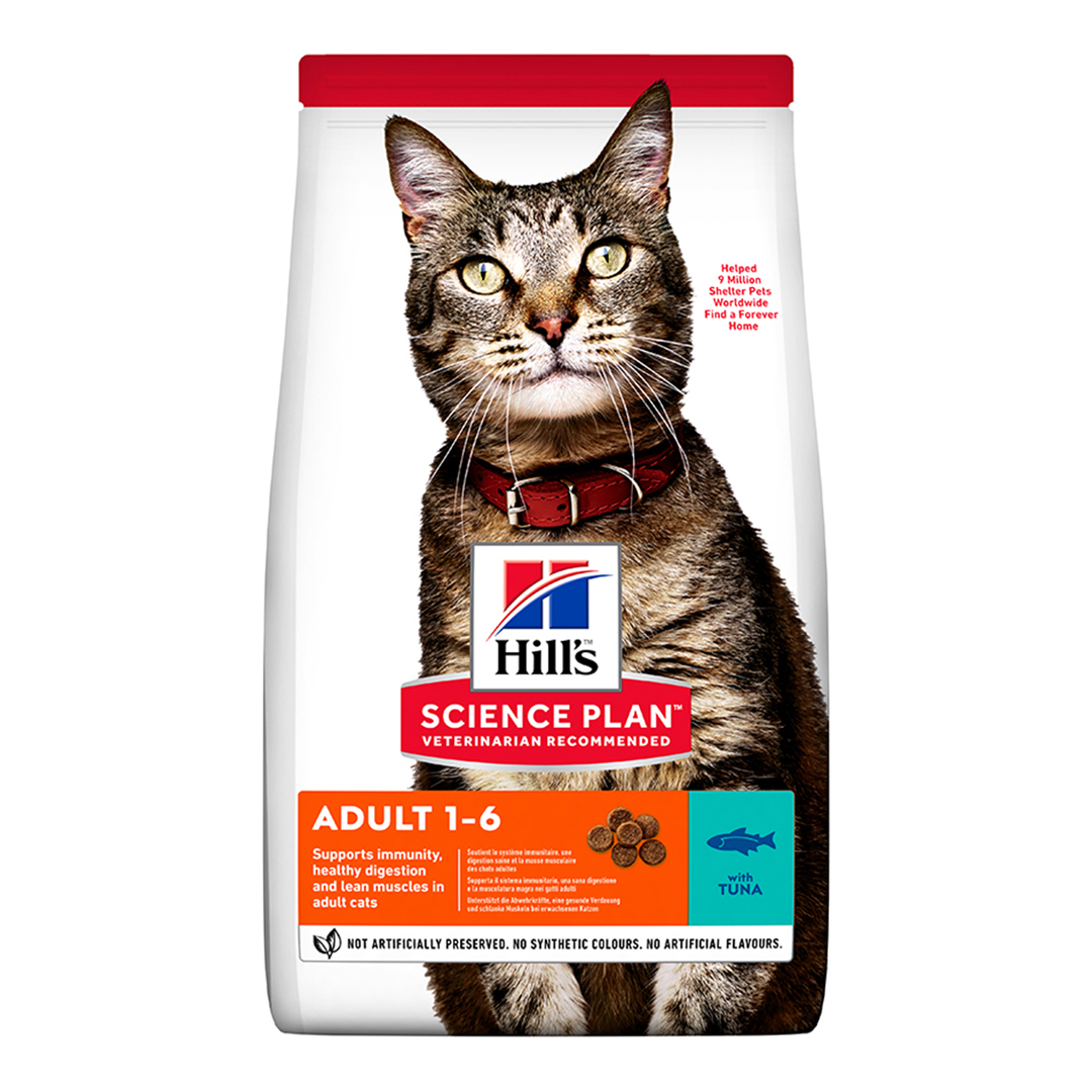 Hills Science Plan Hills Science Plan Tuna Adult Dry Cat Food pet food packaging