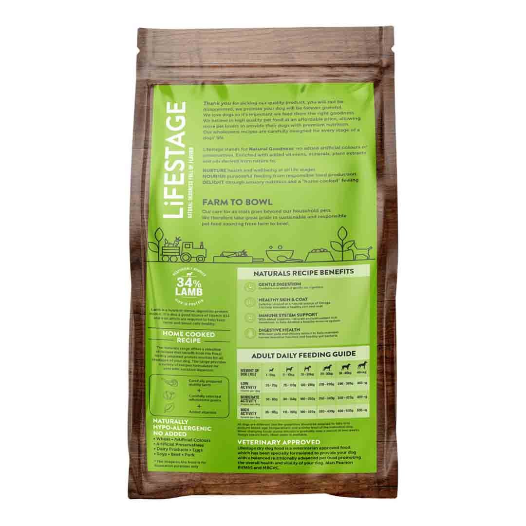 Lifestage Adult Dog Food Lamb & Brown Rice 12kg Dry Dog Food