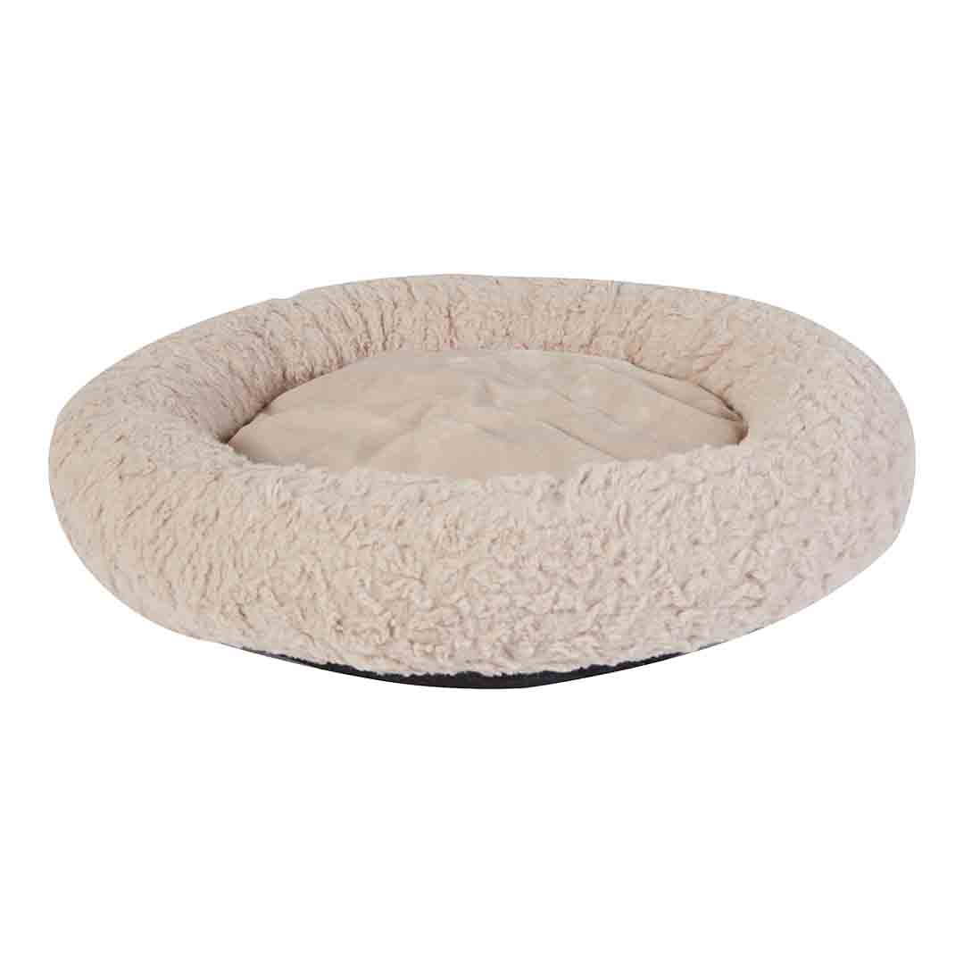 Pet Brands Natural Plush Donut Pet Bed Jollyes