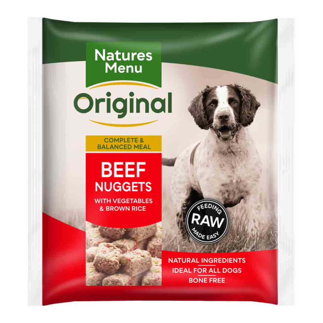 Natures Menu Frozen Nuggets Beef 1kg Frozen Dog Food