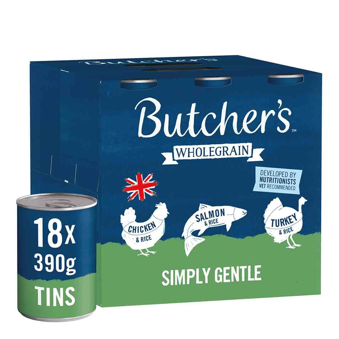 Butcher's Simply Gentle Dog Food Tins 18 x 390g Wet Dog Food