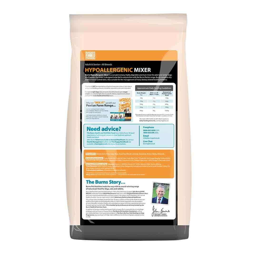 Burns Hypoallergenic Mixer 2kg Dry Dog Food