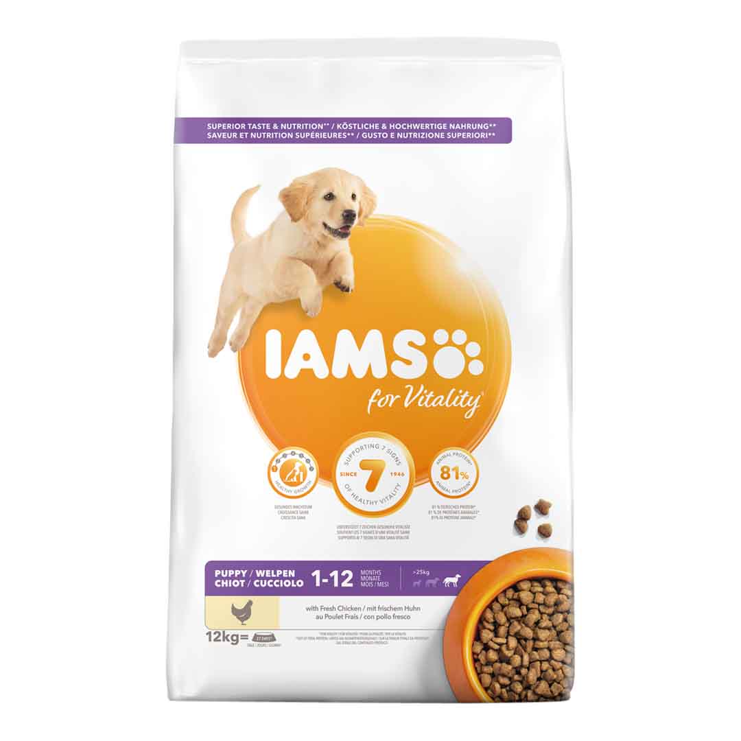 Iams Large Breed Healthy Dry Puppy Food 12kg