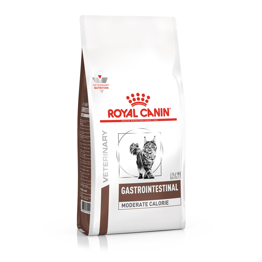 Royal Canin Royal Canin Gastrointestinal Moderate Calorie Adult Dry Cat Food pet food packaging