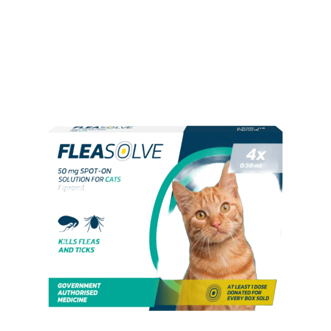 Fleasolve SpotOn Cat Flea Treatment 4 Pack Jollyes