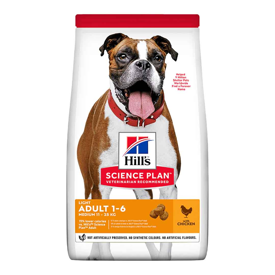 Hills Science Plan Hills Science Plan Light Chicken Adult Dry Dog Food pet food packaging