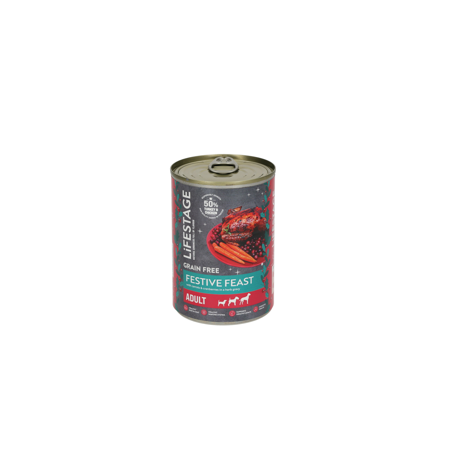 Lifestage Lifestage Christmas Festive Feast Dinner Turkey pet food packaging