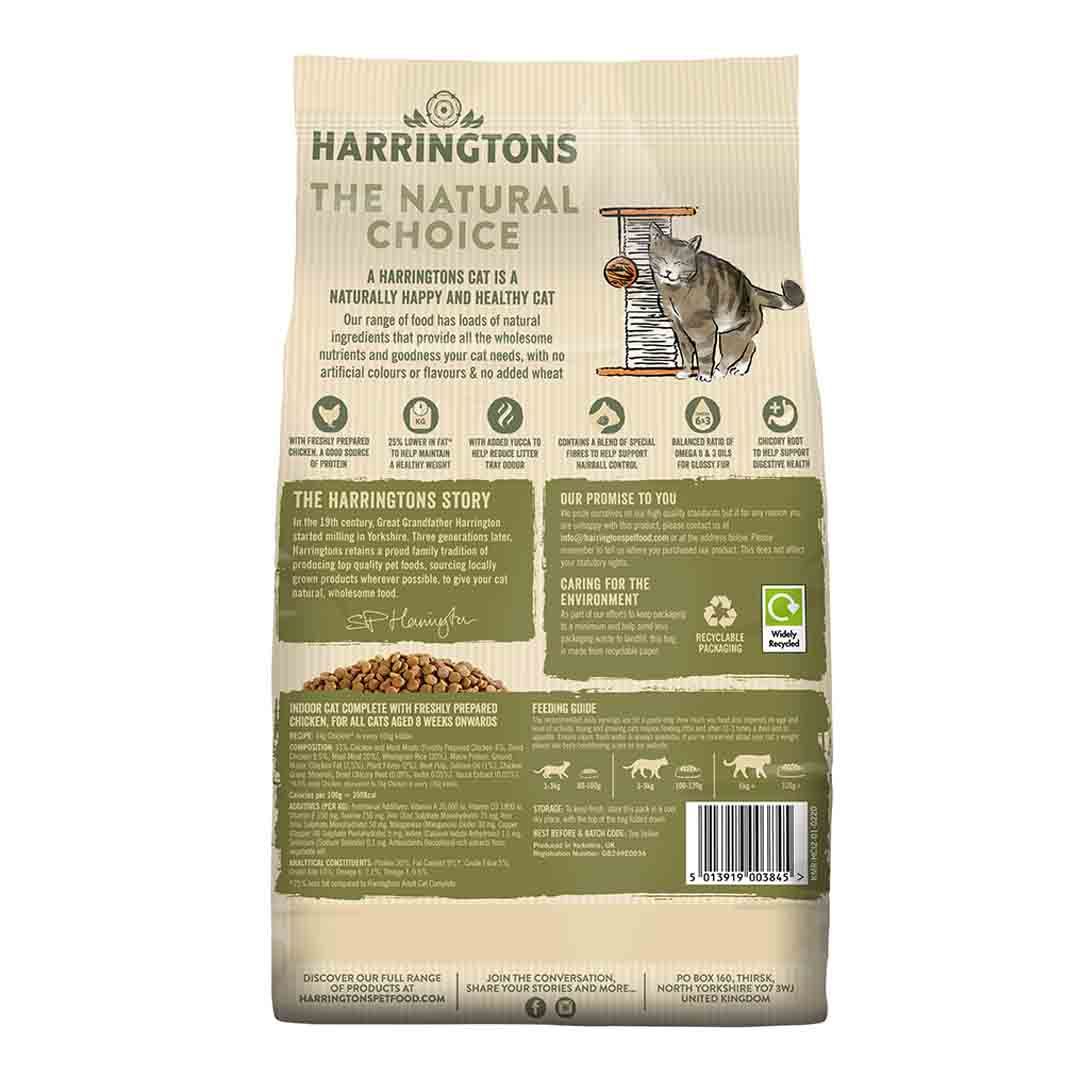 Harringtons Indoor Complete Dry Cat Food with Fresh Chicken 2kg Dry