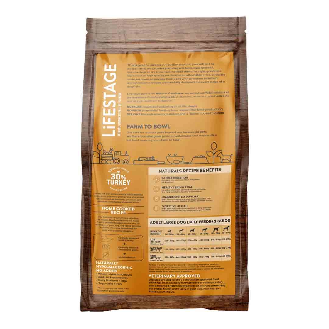 Lifestage Adult Dog Large Breed Turkey & Brown Rice 12kg Dry Dog Food