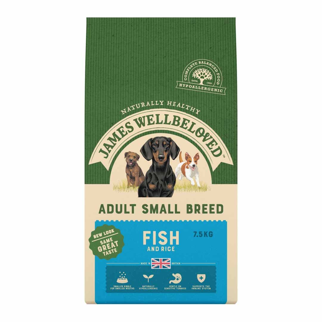 James Wellbeloved Dog Adult Small Breed Fish & Rice Dry Dog Food