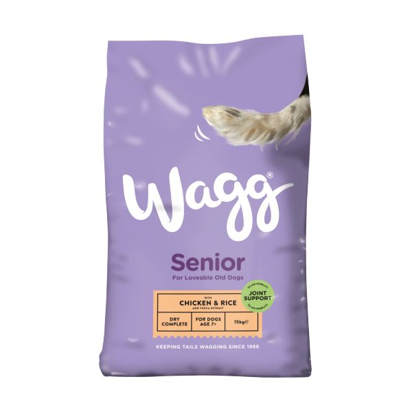 Wagg Complete Senior Dog Food with Chicken & Rice 15kg Dry Dog Food