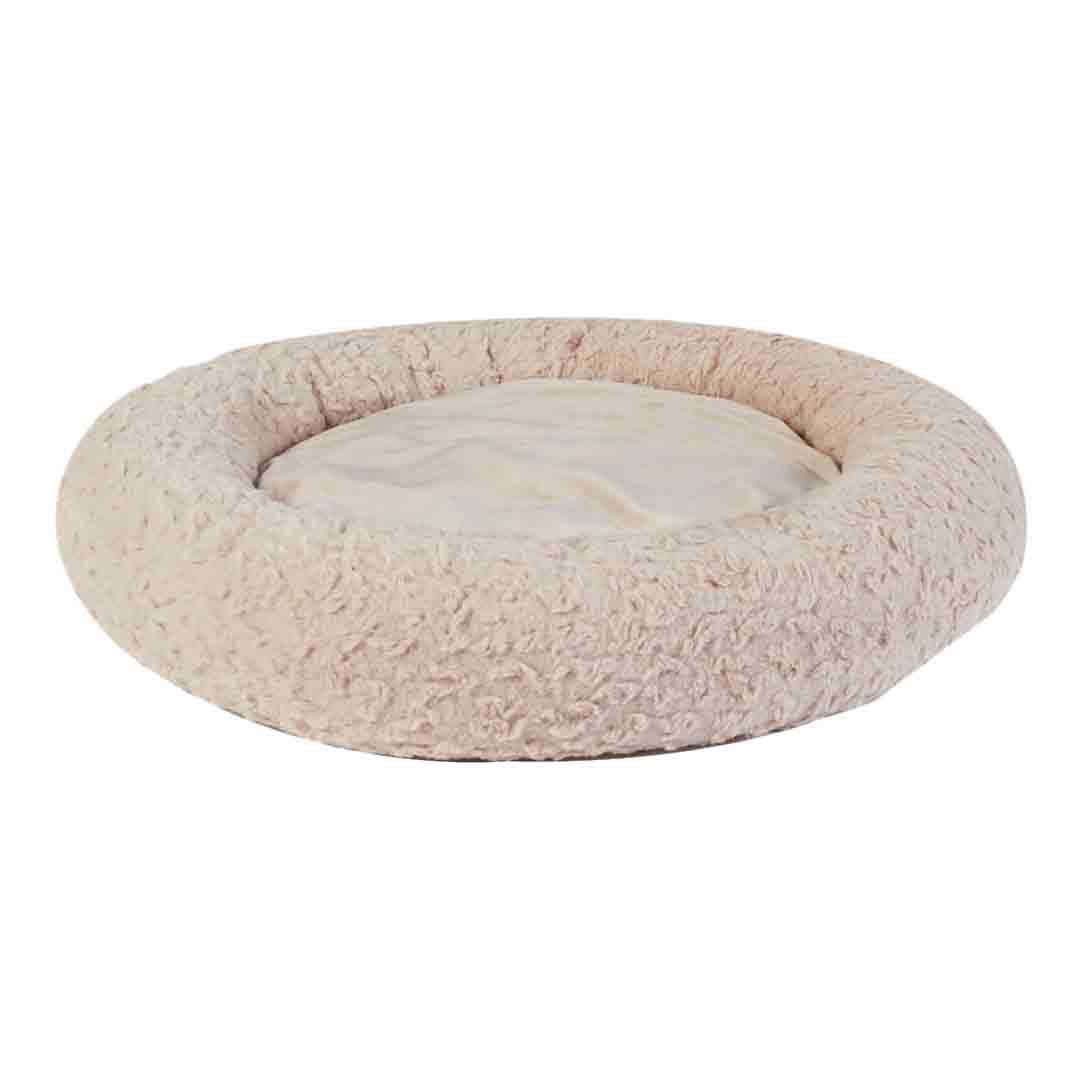 Pet Brands Natural Plush Donut Pet Bed Large Dog Bed