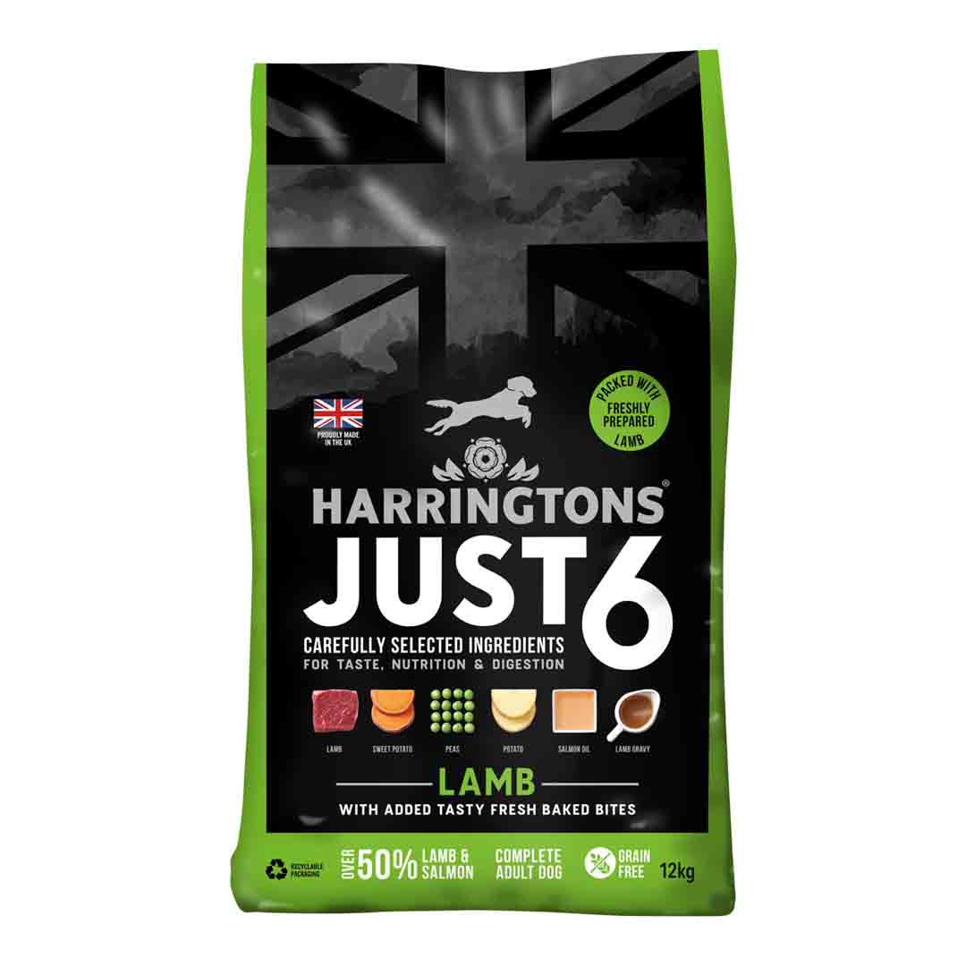 Harringtons Just 6 Lamb & Vegetables Dry Dog Food Grain Free
