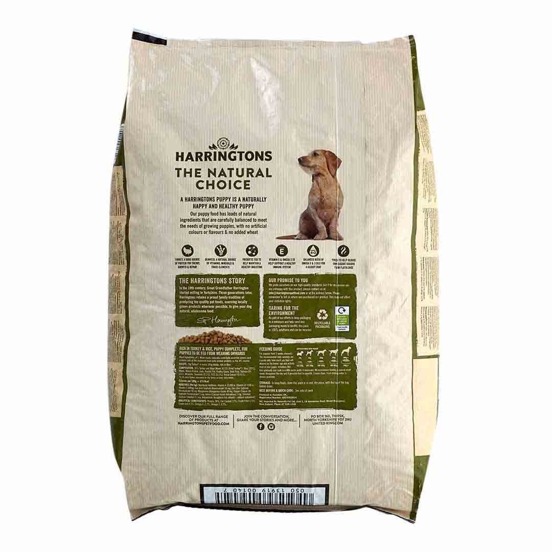 Harringtons Puppy Rich in Turkey and Rice 10kg Dry Dog Food