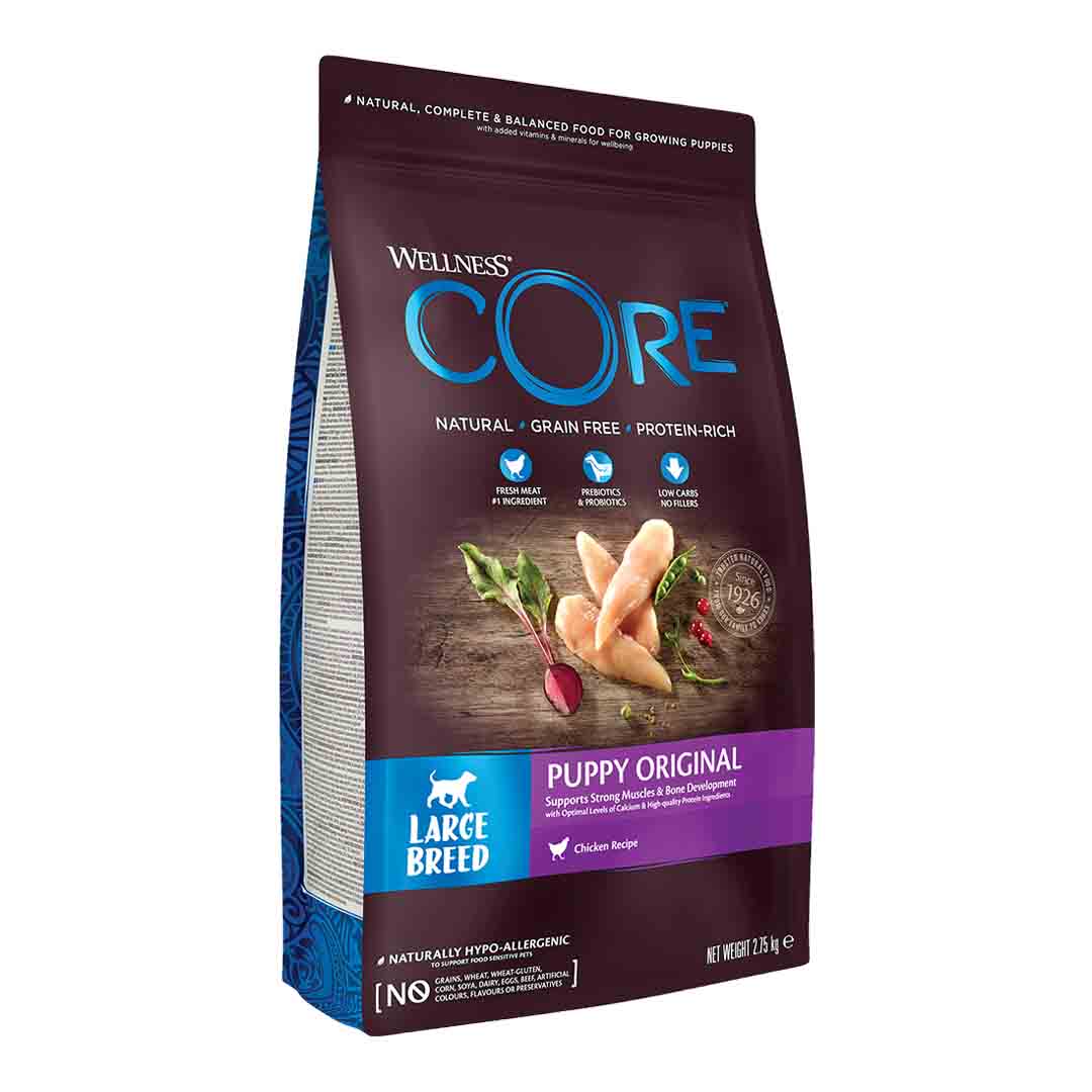 Wellness Core Wellness Core Chicken Puppy Dry Dog Food pet food packaging