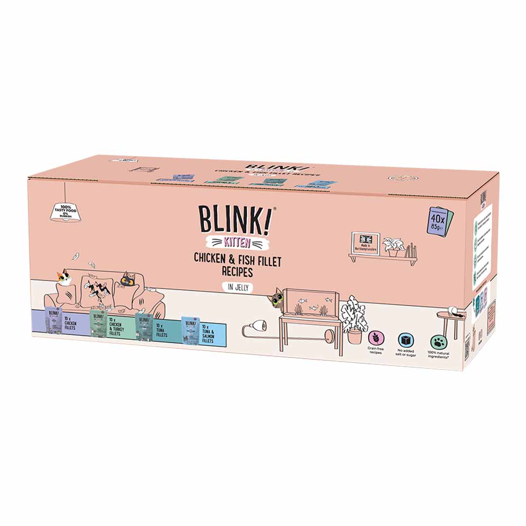 Blink Blink 38 Selection Bulk Chicken Kitten Wet Cat Food pet food packaging