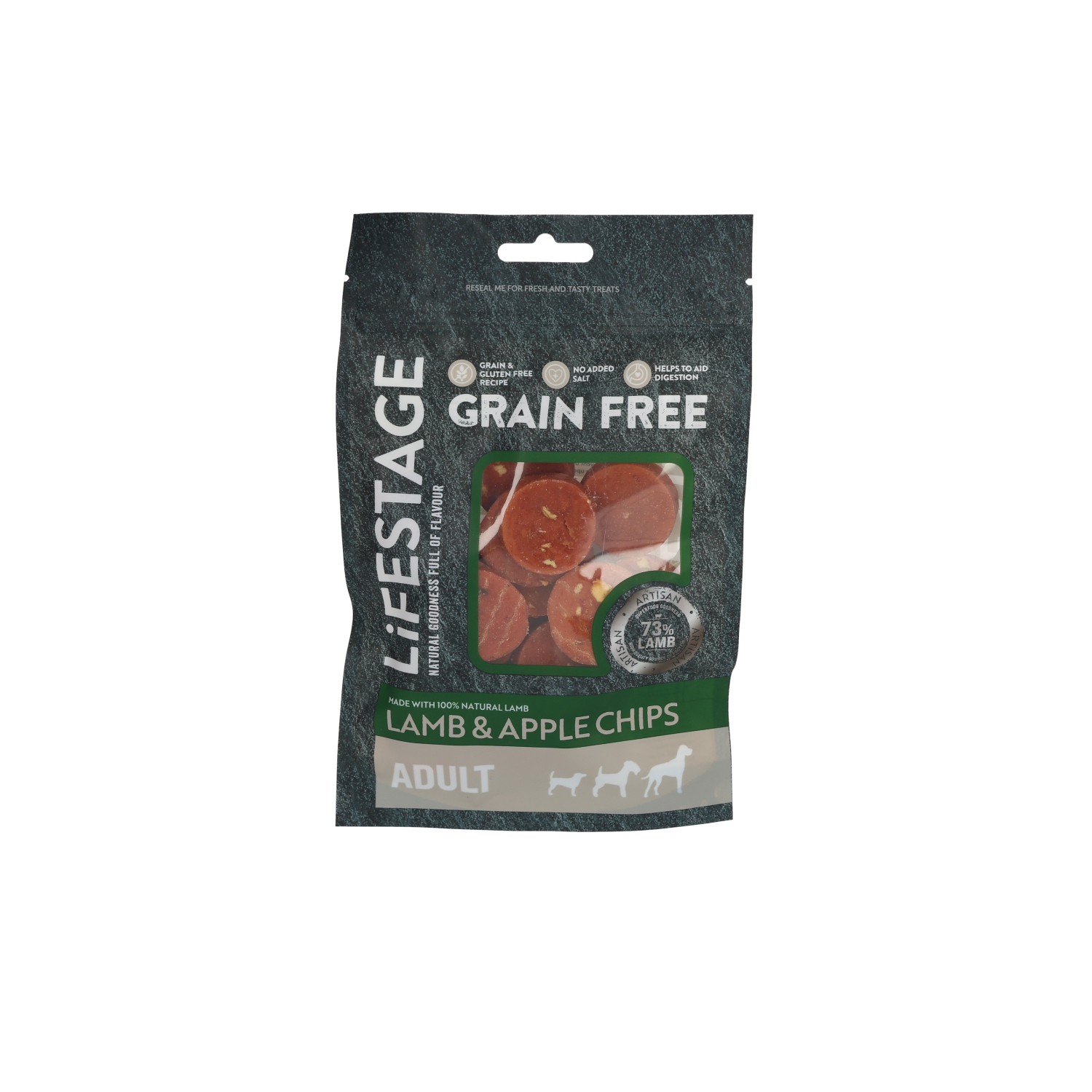 Lifestage Grain Free Lamb and Apple Chips 80g | Dog Treats