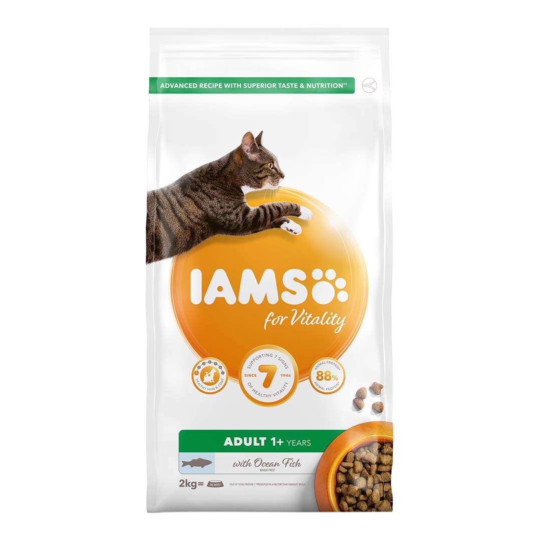 Iams Iams Ocean Chicken Turkey Adult Dry Cat Food pet food packaging