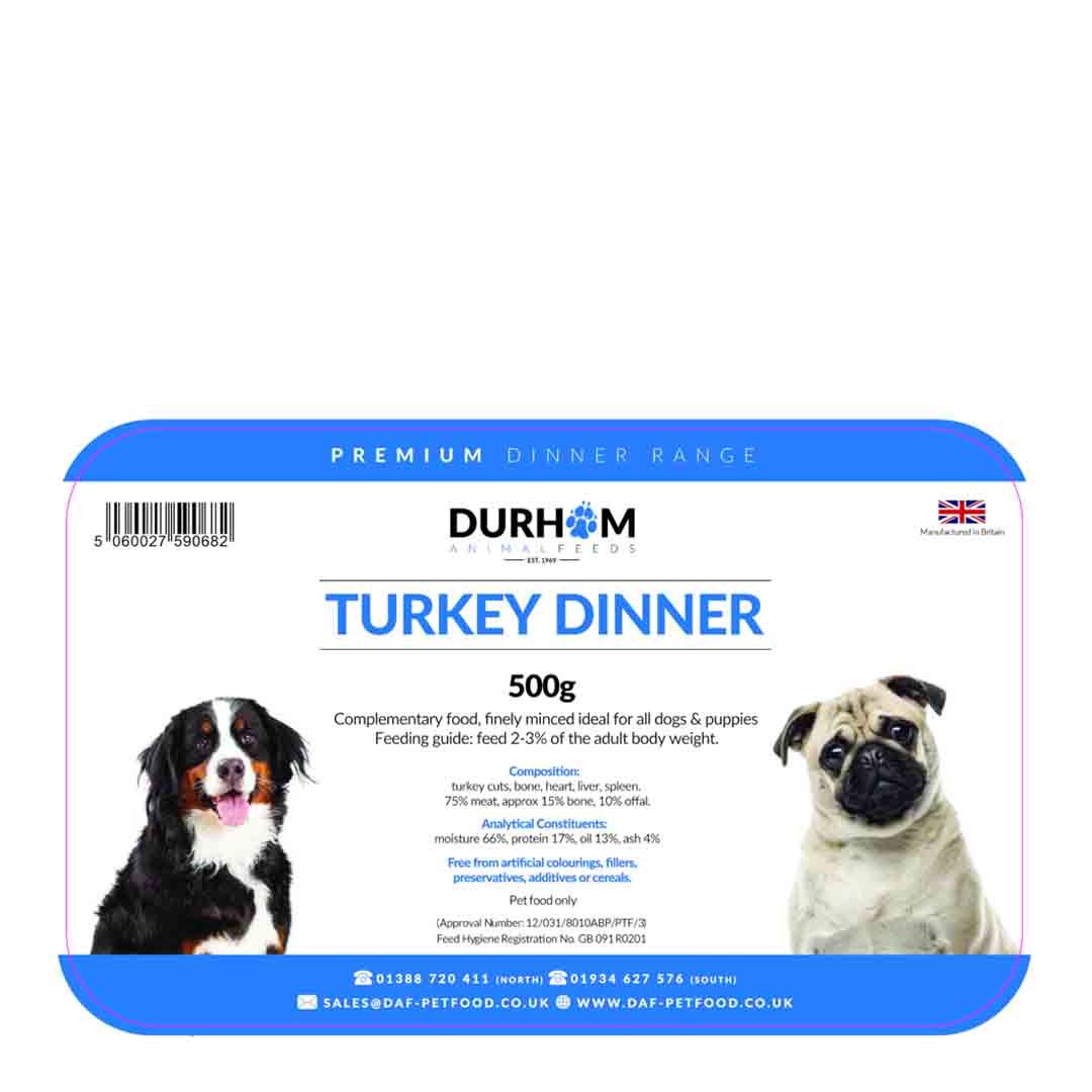 Durham Turkey Dinner Dog Food 500 g