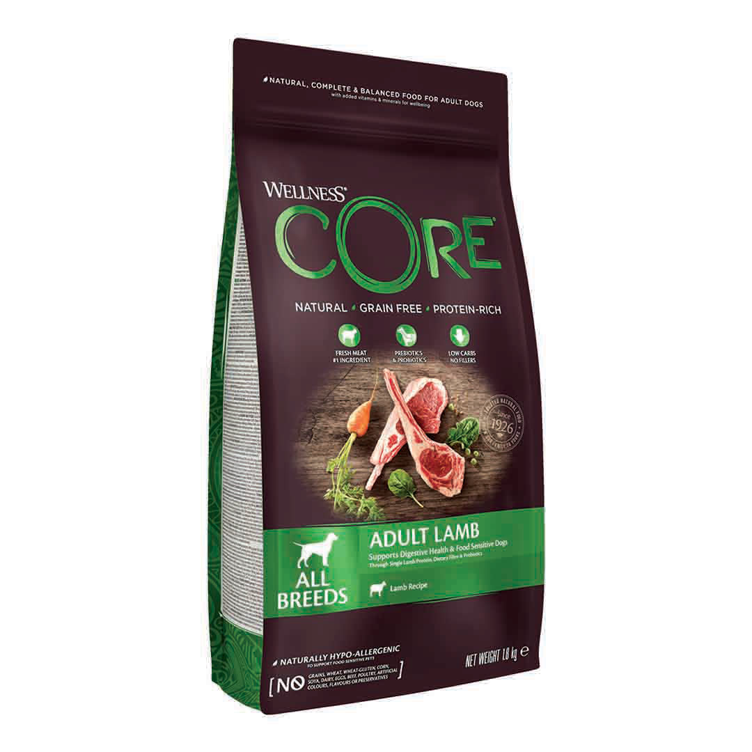 Wellness Core Wellness Core Lamb Adult Dry Dog Food pet food packaging