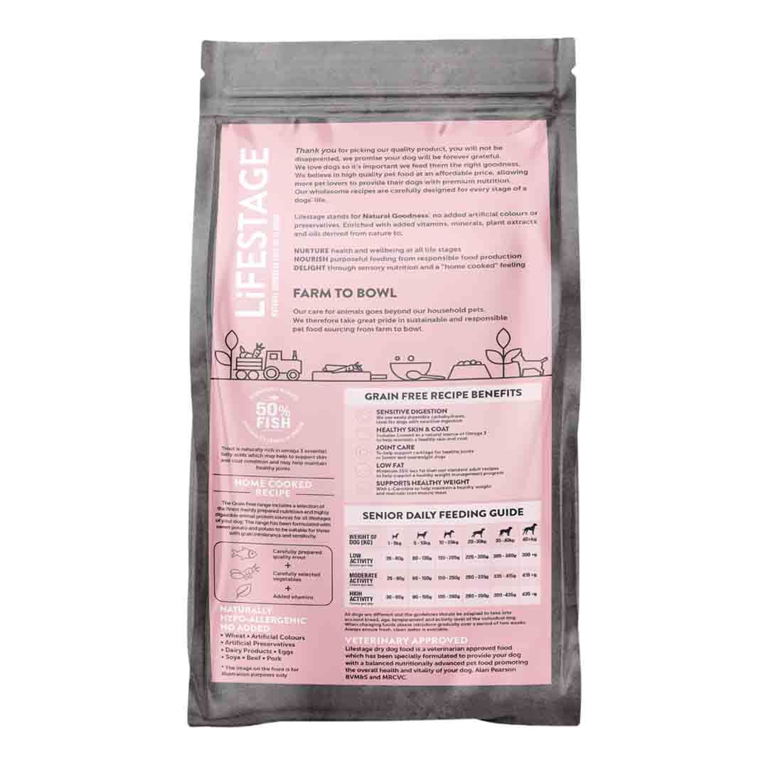 Lifestage Senior Grain Free Trout with Salmon & Asparagus Dry Dog Food