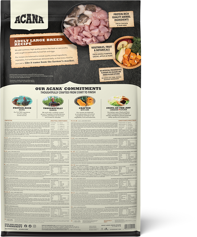 ACANA Adult Large Breed Dog Food 11.4kg | Jollyes