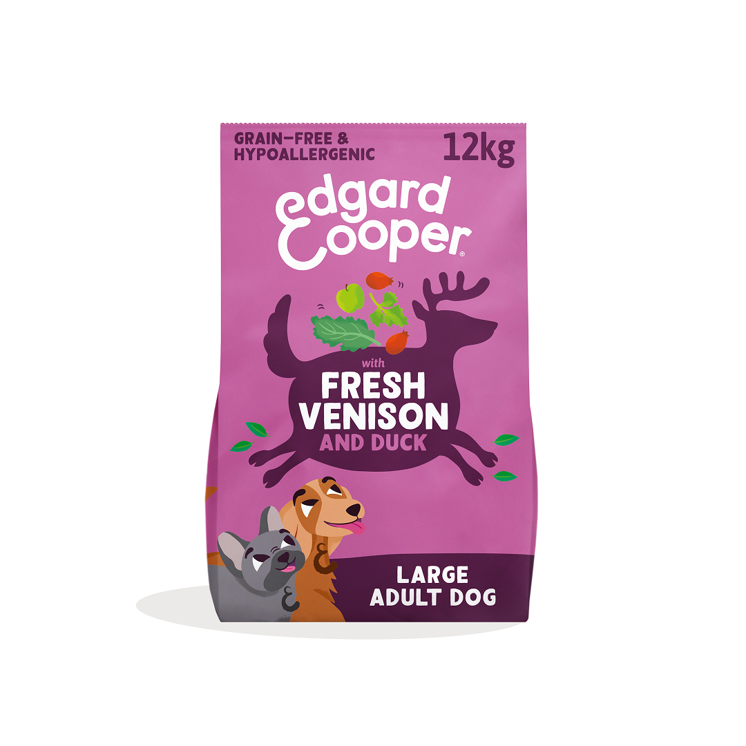 Jollyes Brand Jollyes Brand Edgard 38 Cooper Duck Venison Adult Dry Dog Food pet food packaging