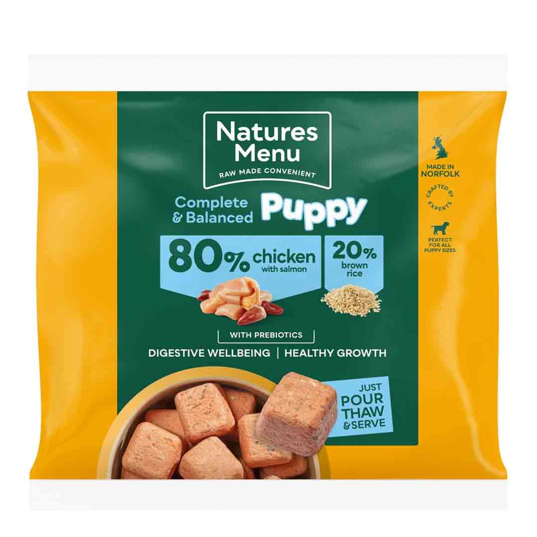 Natures Menu Puppy Frozen Nuggets Chicken, Salmon and Rice 1kg Frozen
