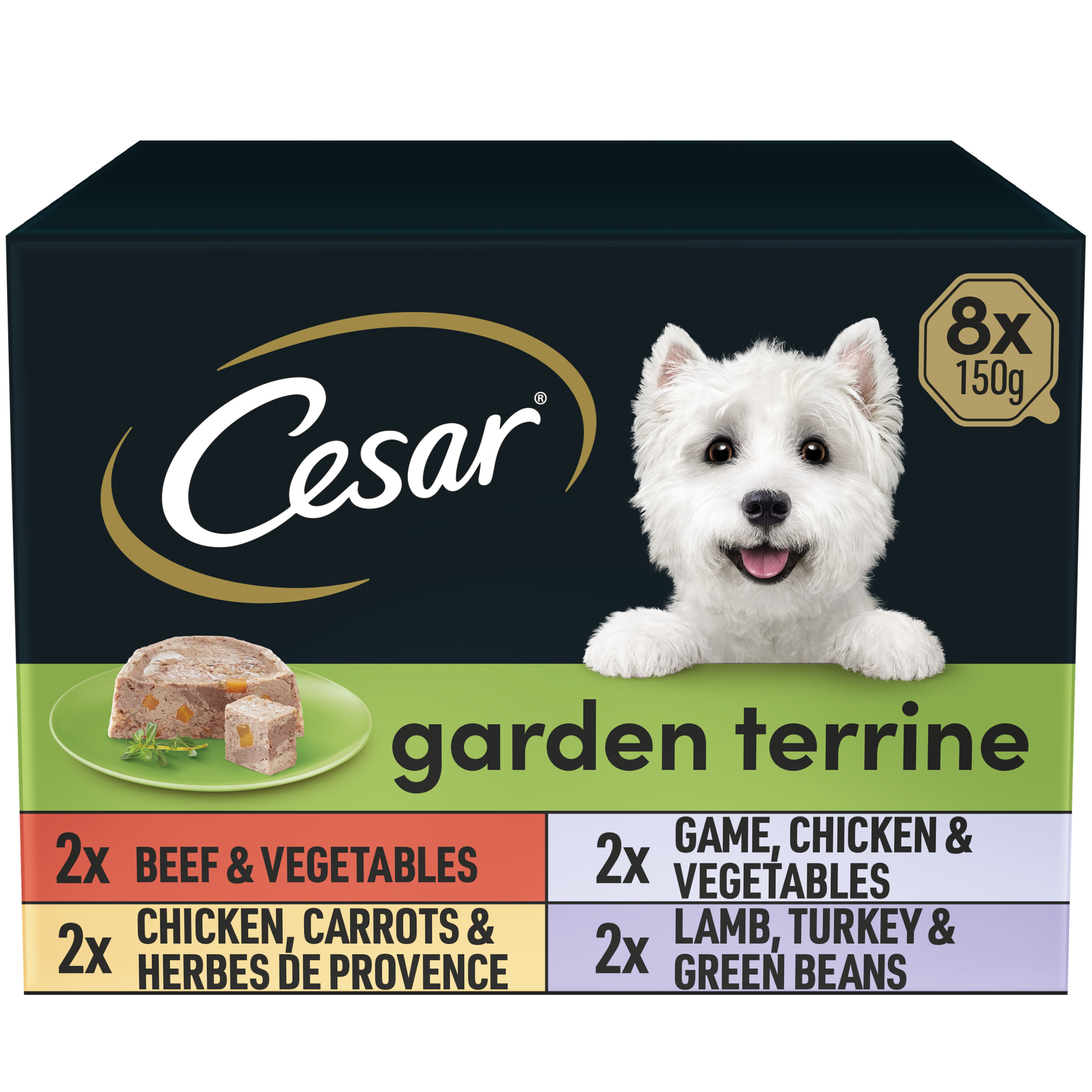 Cesar Cesar Terrine Mixed Adult Wet Dog Food pet food packaging