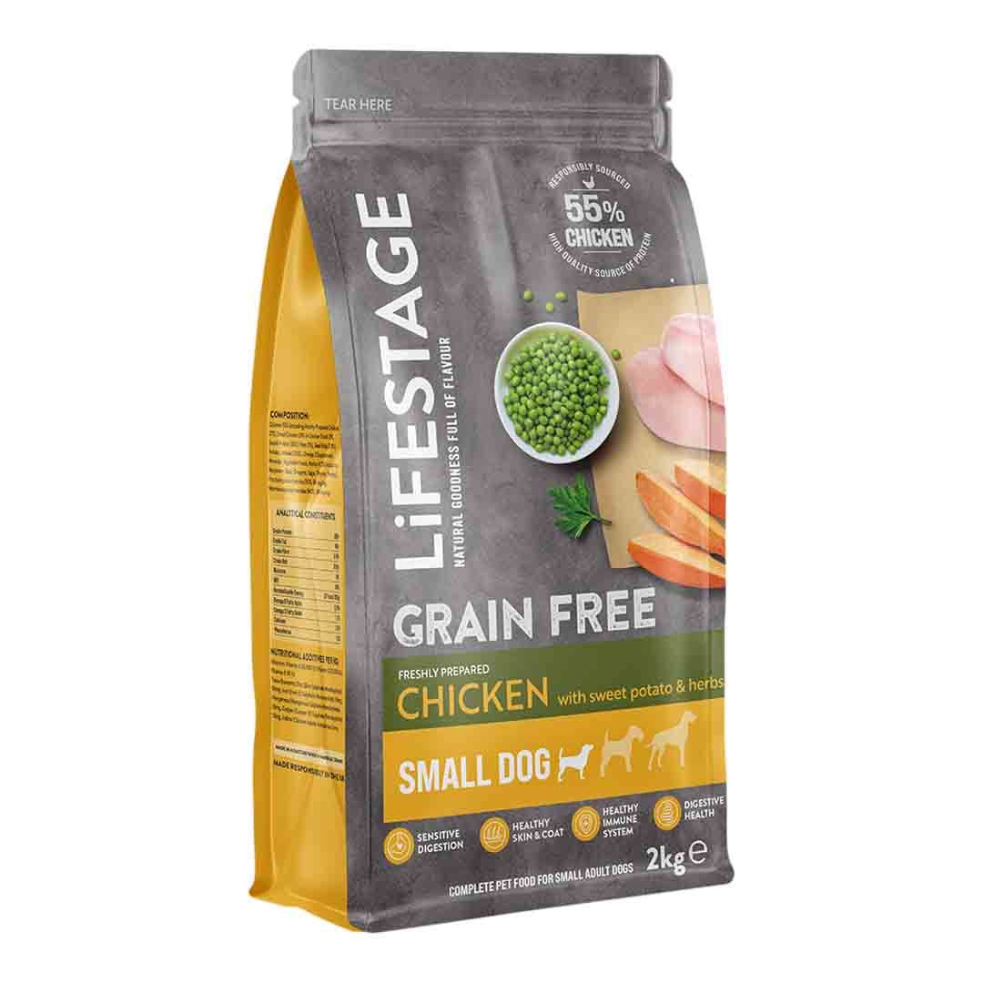 Lifestage Small Adult Grain Free Chicken & Sweet Potato 2kg Dry Dog Food