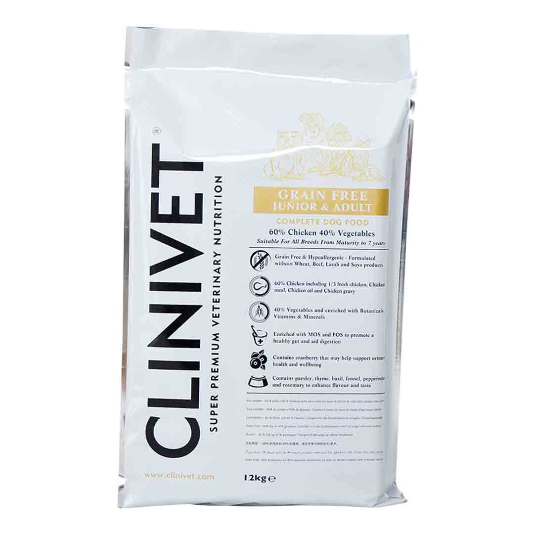 Clinivet Clinivet Grain Free 38 Chicken Adult Dry Dog Food pet food packaging