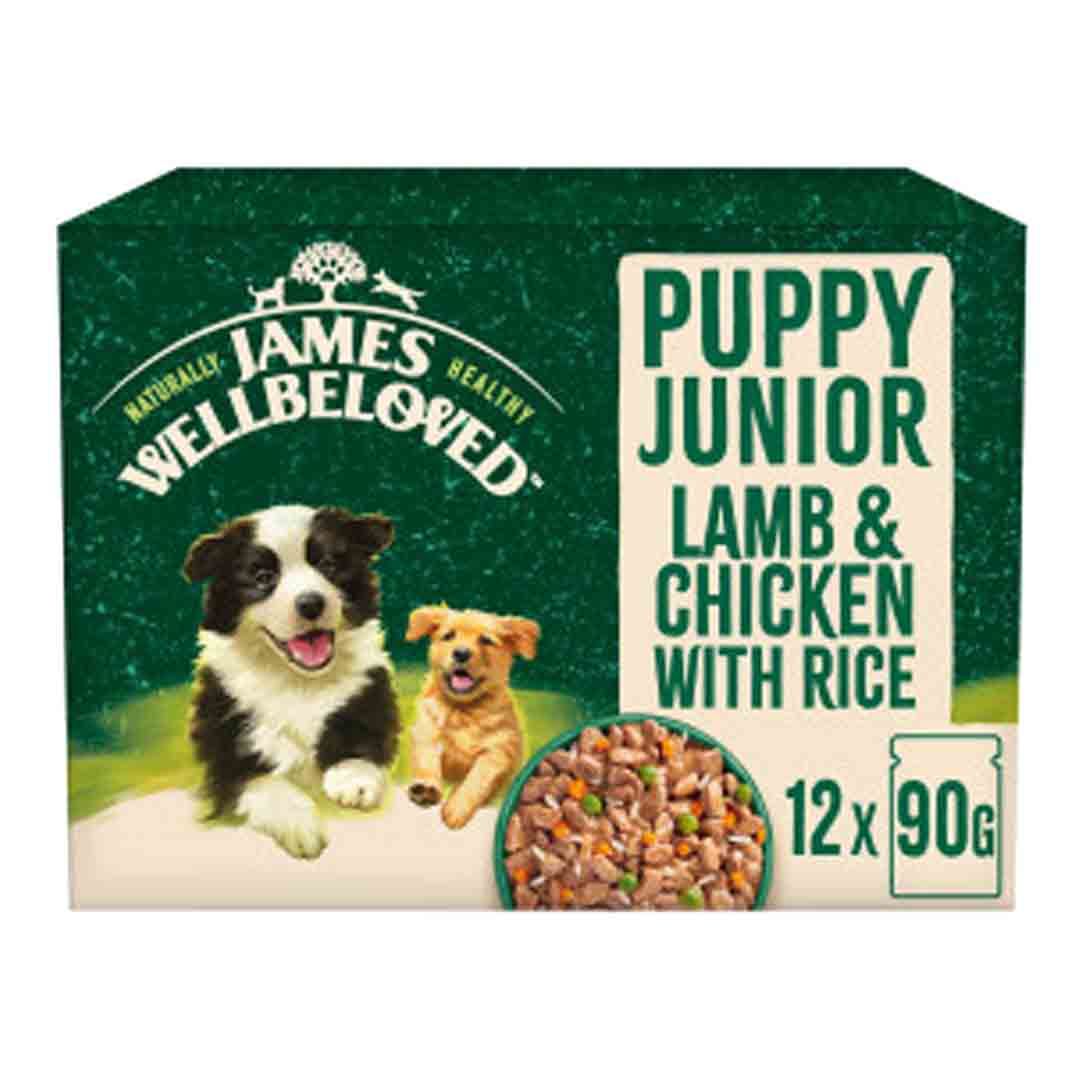 James Wellbeloved James Wellbeloved 38 Chicken Lamb Puppy Wet Dog Food pet food packaging