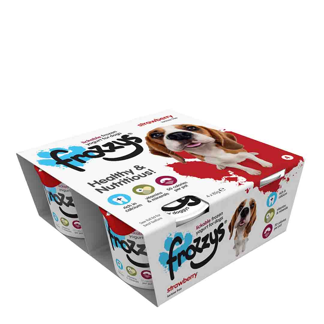 Frozzy's Frozzy'S Strawberry Frozen Yoghurt Adult Treat Dog Food pet food packaging