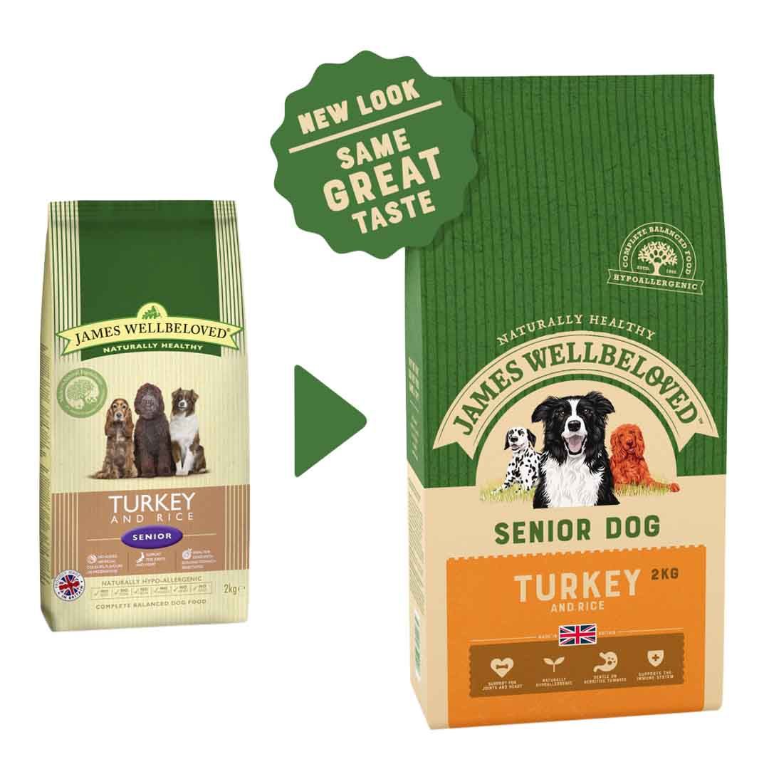 James Wellbeloved Dog Senior Turkey & Rice 2kg Dry Dog Food