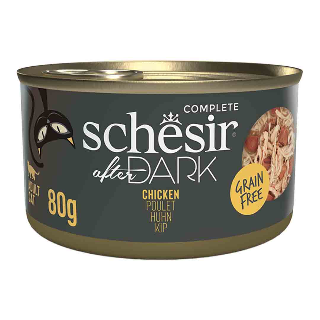 Jollyes Brand Jollyes Brand Schesir After Dark Fillets Chicken Adult Wet Cat Food pet food packaging