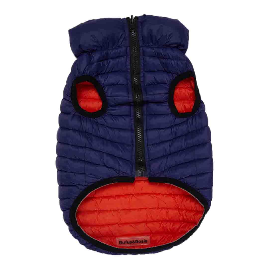 Rufus & Rosie Reversable Puffer Jacket Extra Small Dog Coat