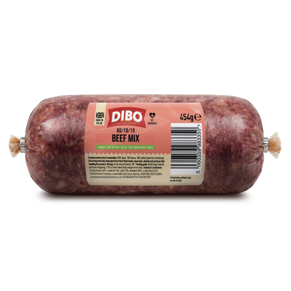 Jollyes Brand Jollyes Brand Dibo Mix Chubb Raw Beef Adult Dry Dog Food pet food packaging
