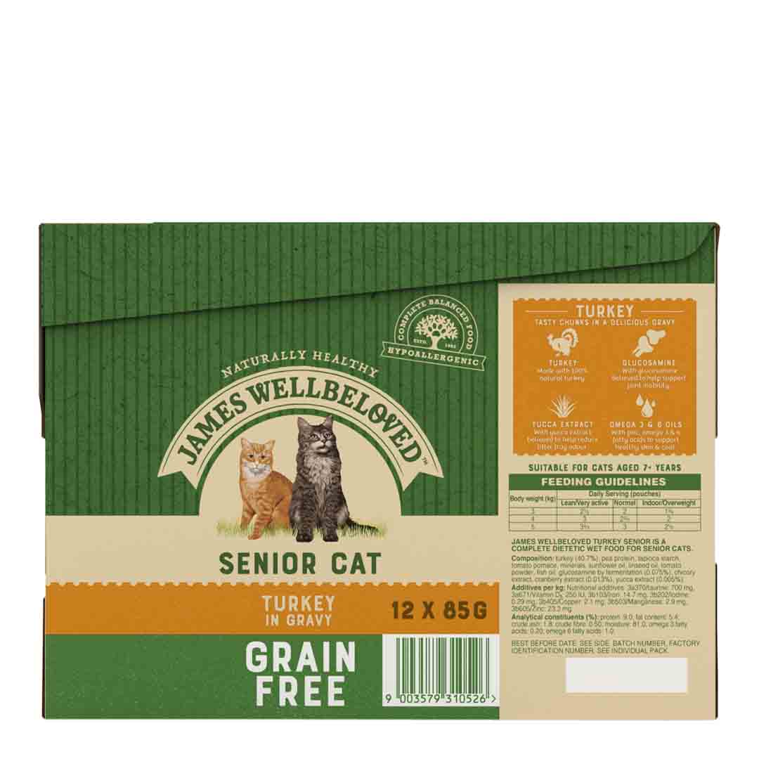 James Wellbeloved Cat Senior Turkey Complete Wet Food 85g Wet Cat Food