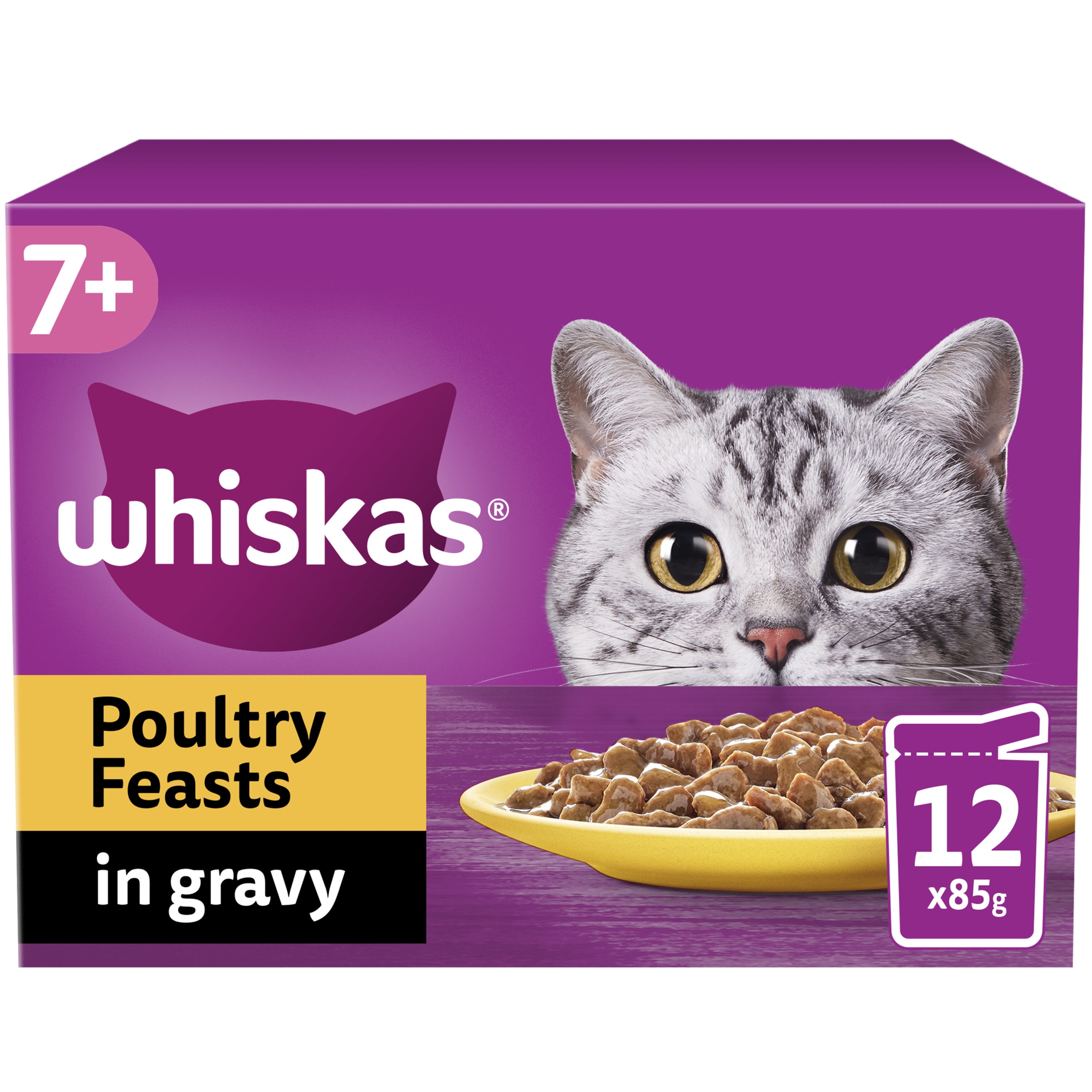 Whiskas Whiskas Feasts Senior Wet Cat Food pet food packaging