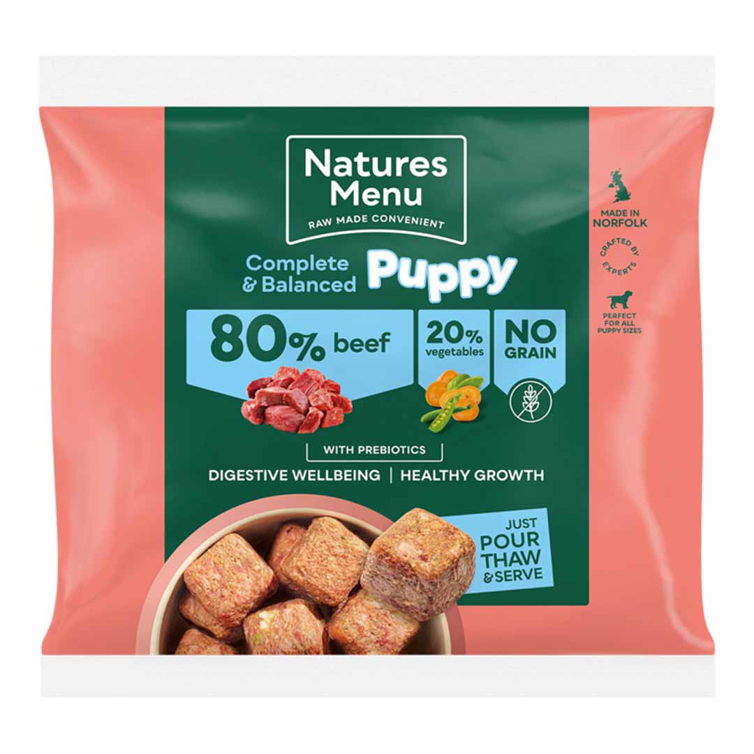 Natures menu Natures Menu Balanced Nuggets Beef Puppy Dry Dog Food pet food packaging